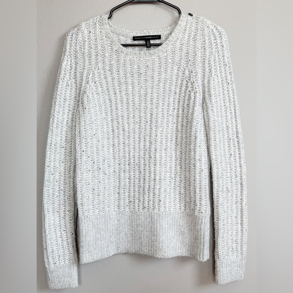 White House Black Market Women’s Gray Crew Neck Sweater Size XS